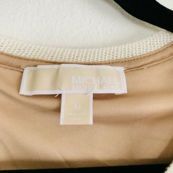 Michael Kors White Metallic Gold Glitter Knit Top - Picture 3 of 4